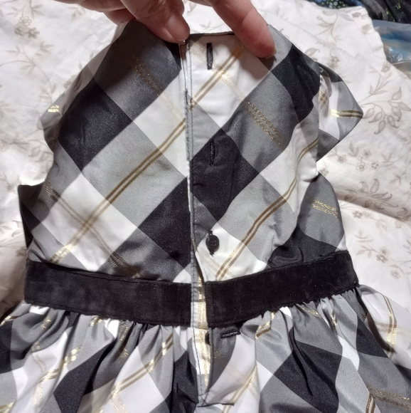 Carter's holiday baby girl dress size 12m black plaid - Picture 5 of 7